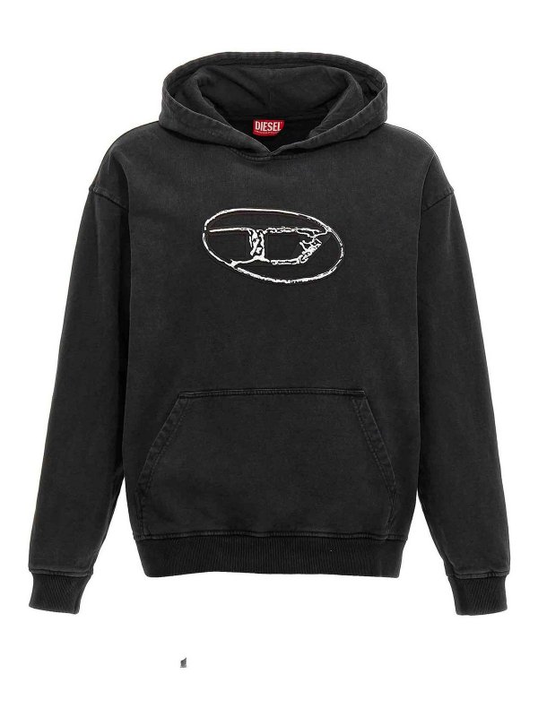DIESEL: Sweatshirts & Sweaters - S-Boxt-Hood-Q7 Hoodie