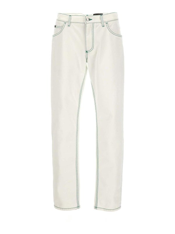 DOLCE & GABBANA: ストレートジーンズ - ストレートジーンズ - 白