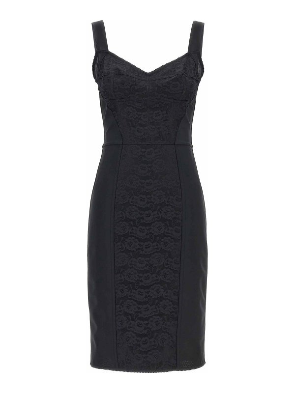 DOLCE & GABBANA: knee length dresses - Midi Corsetry Dress