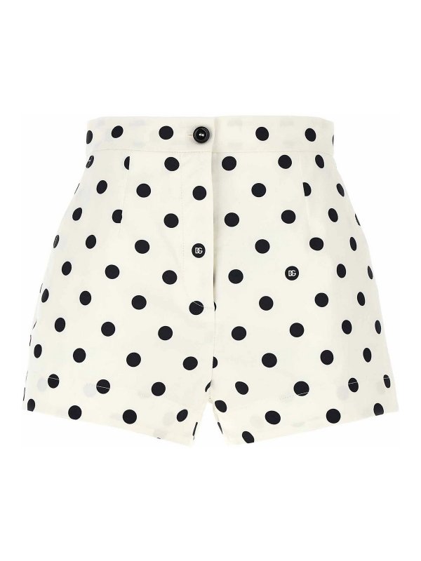 DOLCE & GABBANA: トラウザーショーツ - ショートパンツ - 白