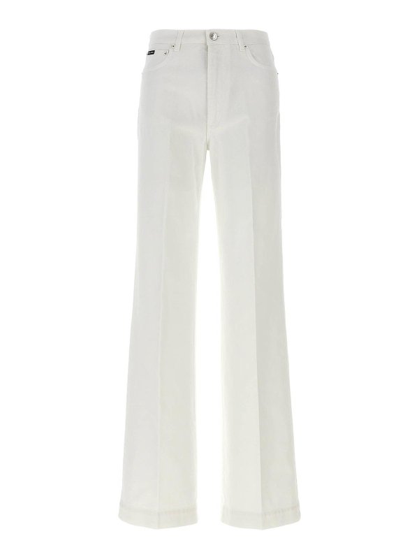 DOLCE & GABBANA: ブーツカットジーンズ - ブーツカットジーンズ - 白