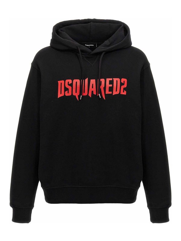 DSQUARED2: Sweatshirts & Sweaters - Logo Print Hoodie