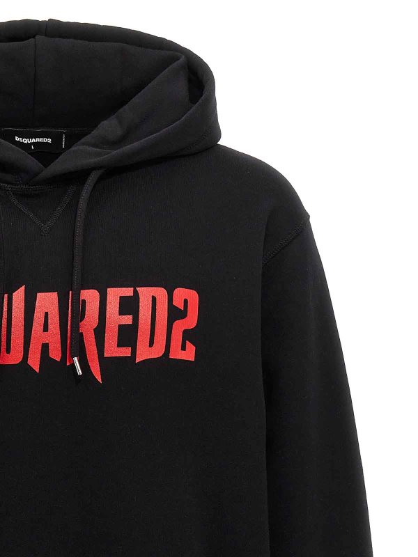 The Best Shops DSQUARED2: Sweatshirts & Sweaters - Logo Print Hoodie