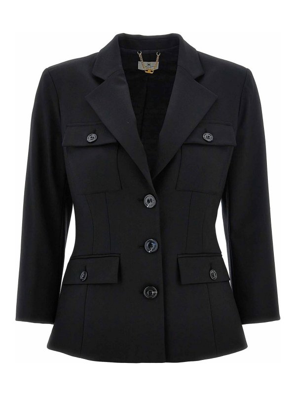 ELISABETTA FRANCHI: Blazer - Blazer - Schwarz