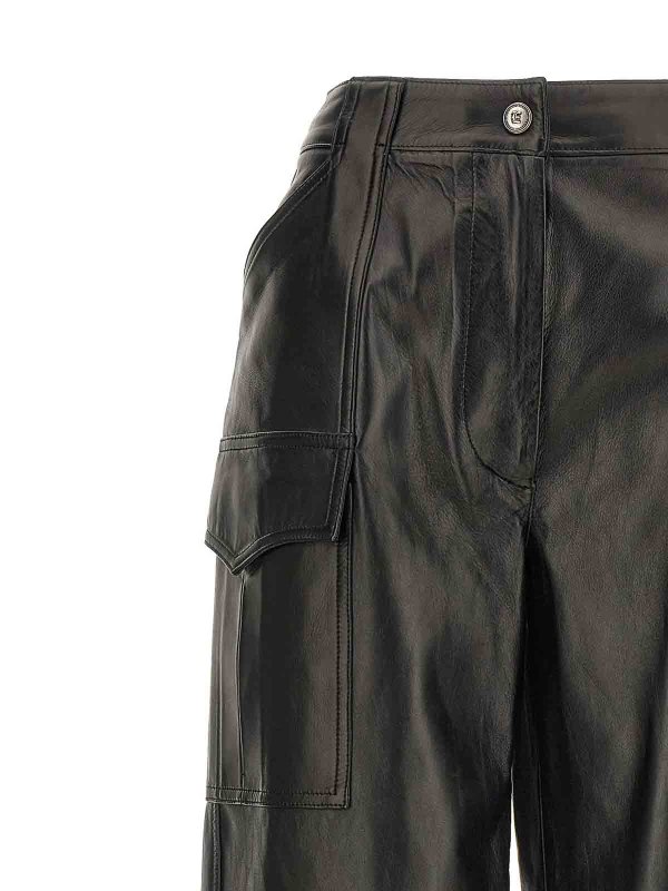The Best Shops ERMANNO SCERVINO: leather trousers - Leather Cargo Pants