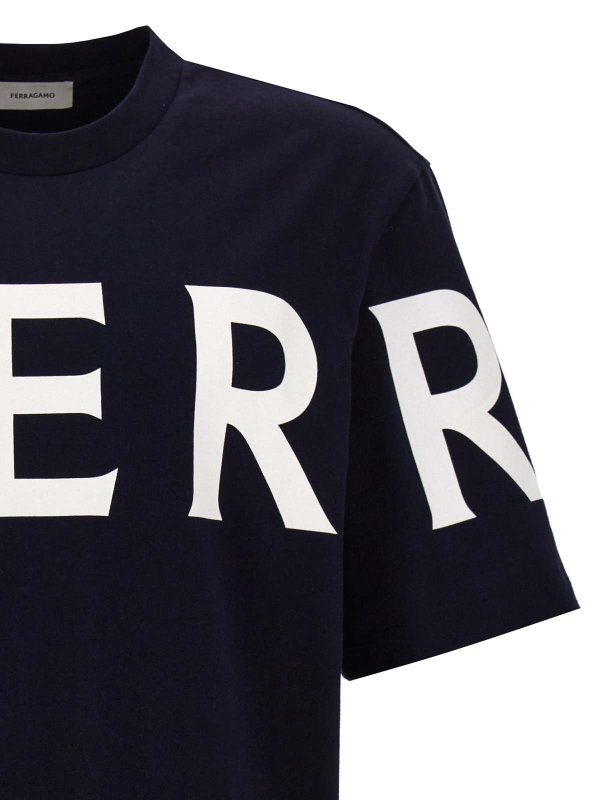 The Best Shops FERRAGAMO: T-shirts - T-Shirt - Blau