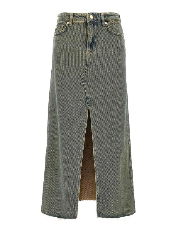 GANNI: ニーレングススカート＆ミディ丈 - 膝丈/ミディスカート - ライトブルー