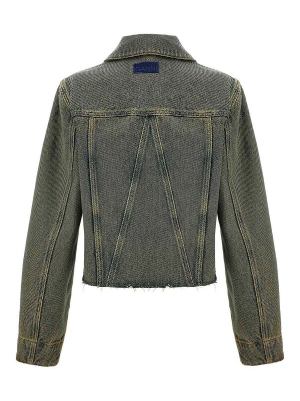 GANNI: Vestes en denim online - Veste En Jean - Bleu Clair