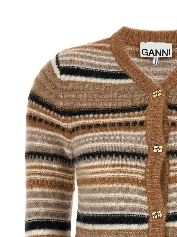 The Best Shops GANNI: Cardigans - Cardigan - Beige