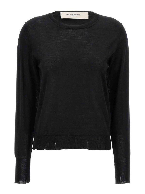 GOLDEN GOOSE: Pull col rond - Pull Col Rond - Noir