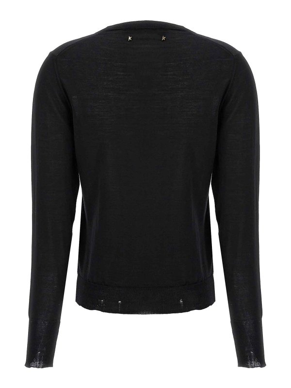 GOLDEN GOOSE: Pull col rond online - Pull Col Rond - Noir
