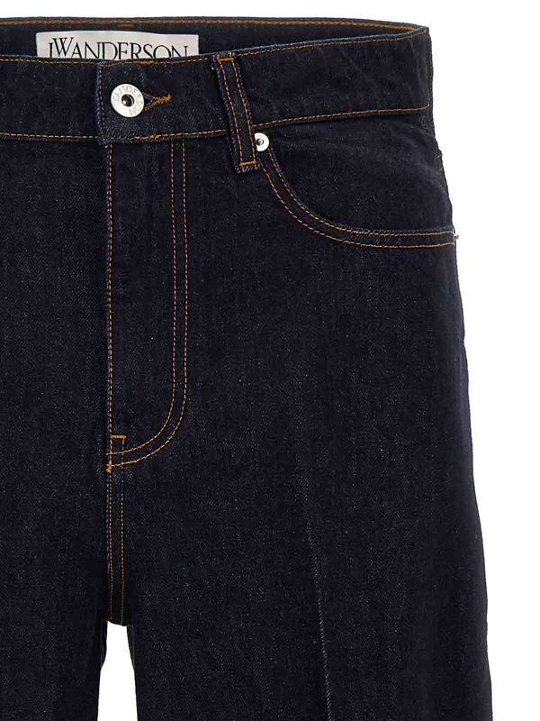 The Best Shops J.W. ANDERSON: bootcut jeans - Logo Grid Turn Up Workwear Jeans