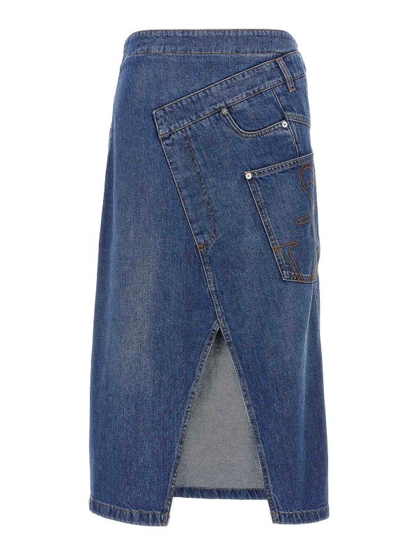 J.W. ANDERSON: Knee length skirts & Midi - Twisted Midi Skirt