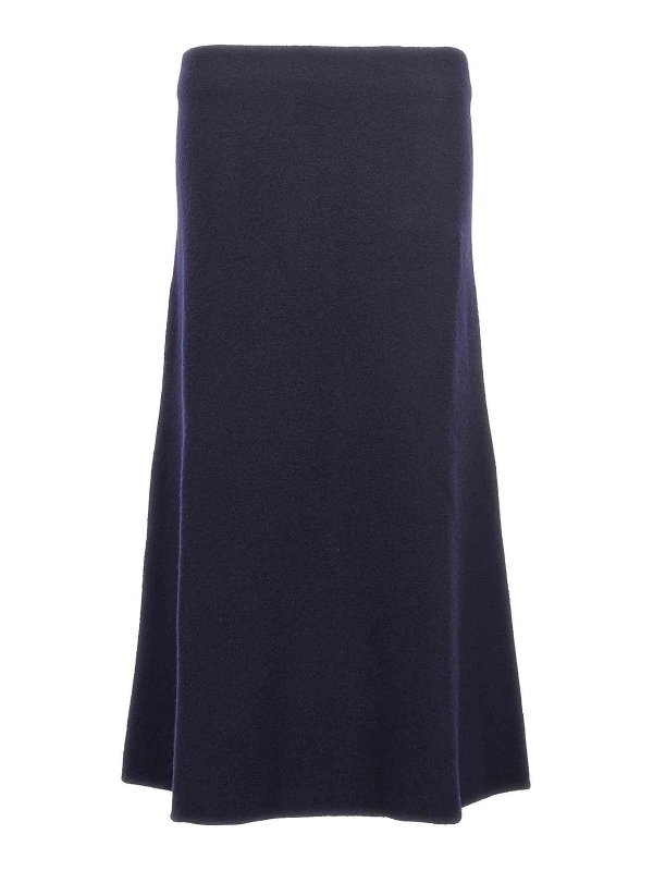 JIL SANDER: Faldas largas - Falda Larga - Azul