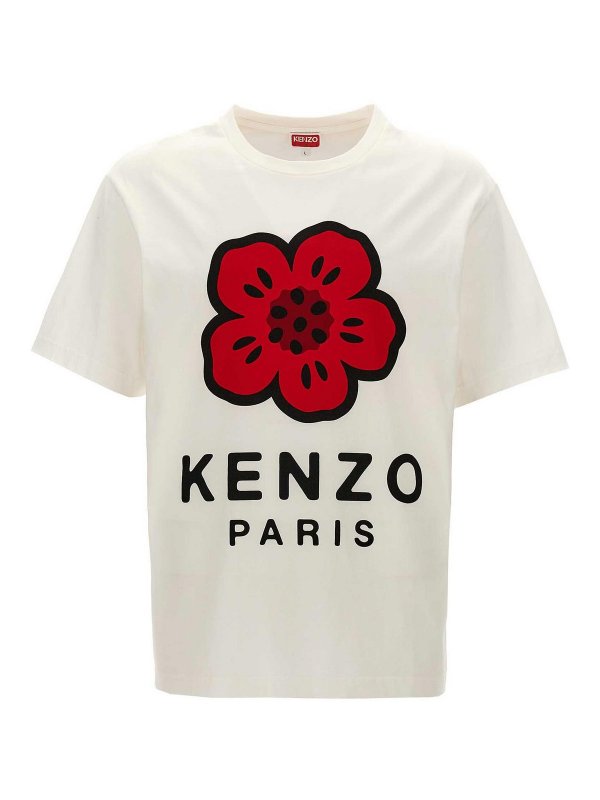 KENZO: t-shirts - Flower Print T-Shirt