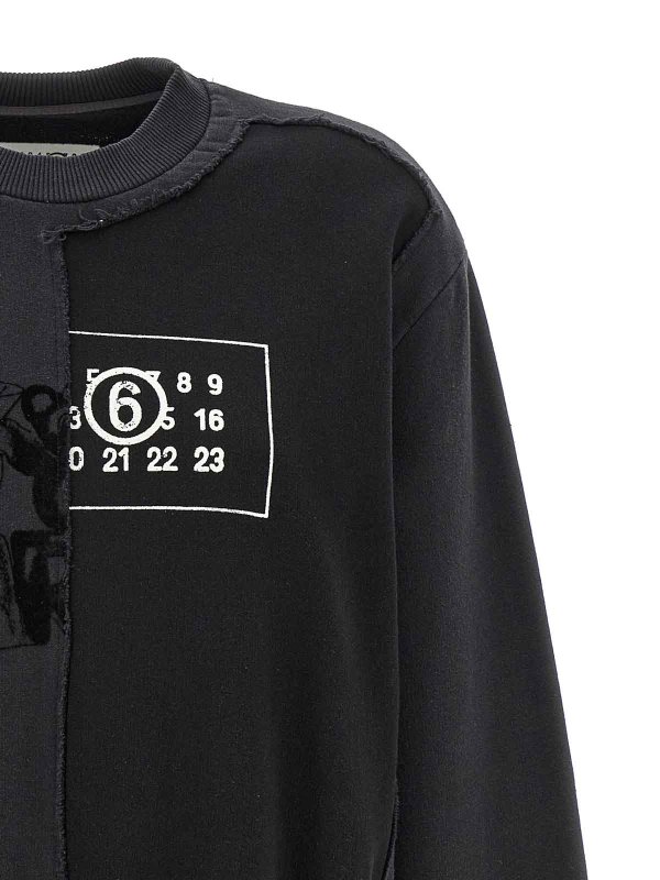 The Best Shops MM6 MAISON MARGIELA: Sweatshirts & Pulls - Sweat-Shirts - Noir