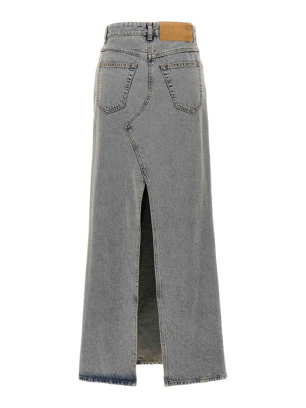 MM6 MAISON MARGIELA: ロングシャツ online - ロングスカート - ブルー