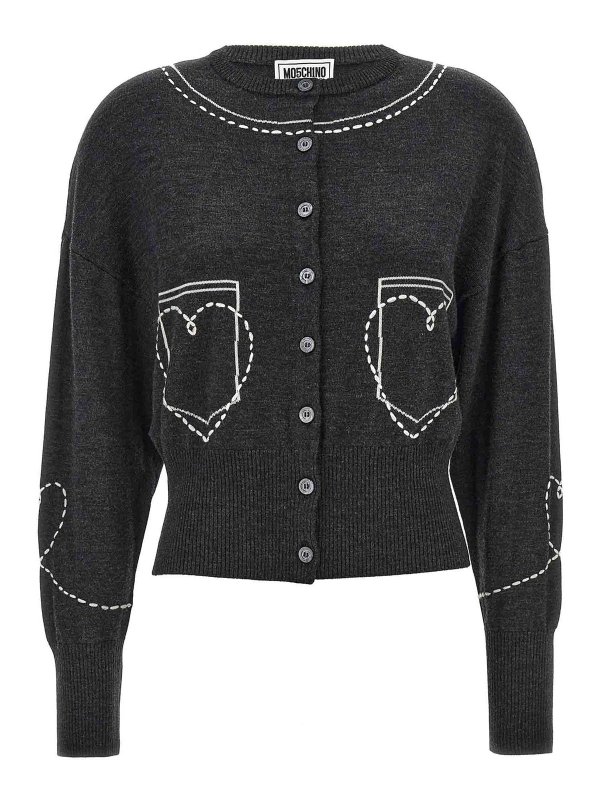 MOSCHINO JEANS: カーディガン - カーディガン - グレー