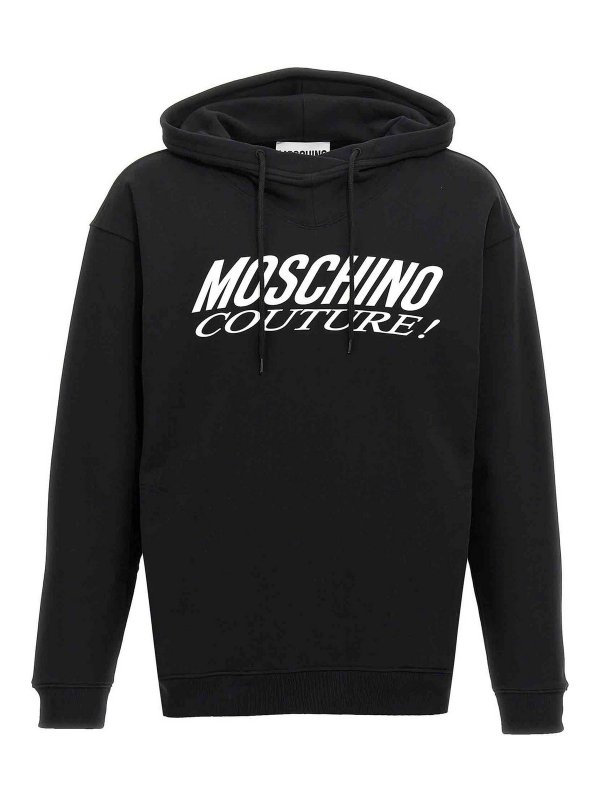 MOSCHINO: Felpe e maglie - Felpa con cappuccio con stampa logo