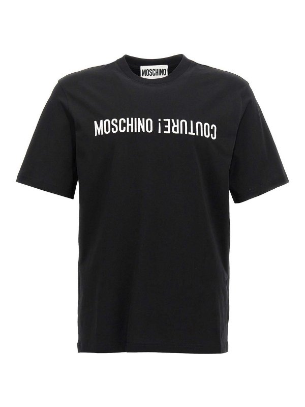 MOSCHINO: t-shirts - Logo Embroidery T-Shirt