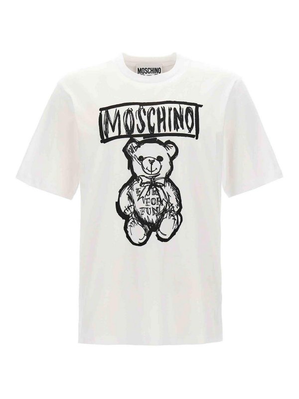 MOSCHINO: t-shirt - T-shirt con stampa logo