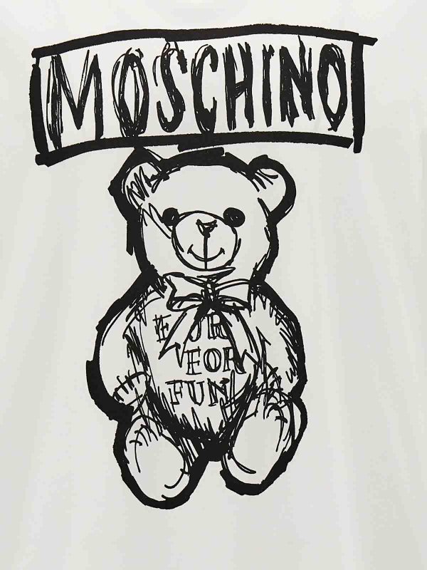T-shirt con stampa logo shop online: MOSCHINO