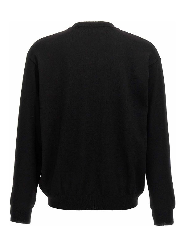 MOSCHINO: maglia collo rotondo online - Logo Intarsia Sweater