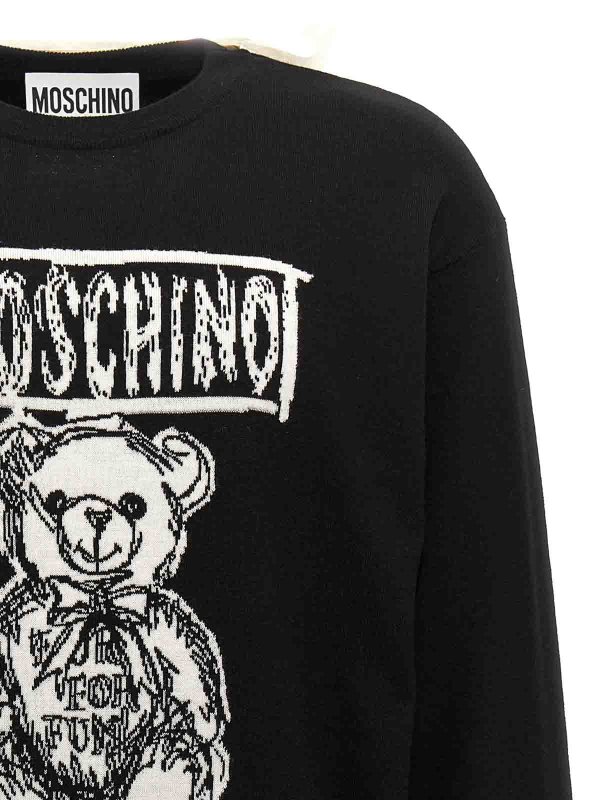 The Best Shops MOSCHINO: maglia collo rotondo - Logo Intarsia Sweater