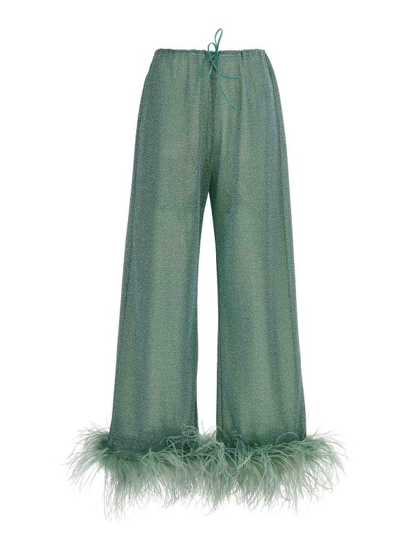 Casual trousers Oséree - Lumiere Plumage Pants - LPF235AQUA | thebs.com