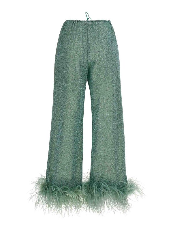 Casual trousers Oséree - Lumiere Plumage Pants - LPF235AQUA | thebs.com