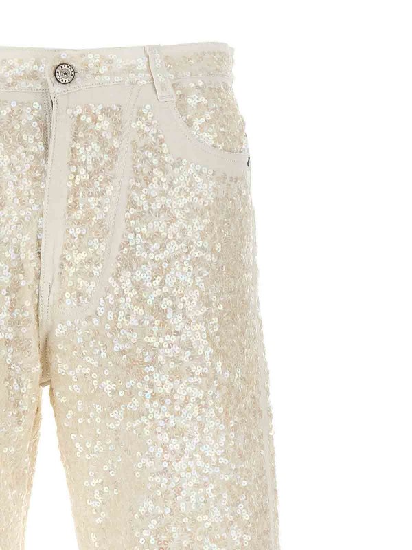 The Best Shops P.A.R.O.S.H.: Jeans évasés - Jean Bootcut - Blanc