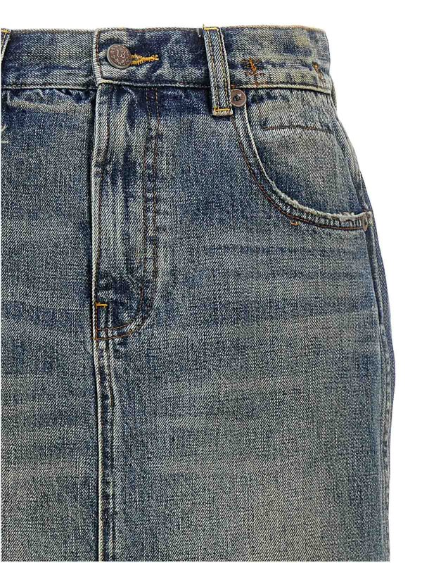 The Best Shops R13: Knee length skirts & Midi - Devon Side Slit Skirt