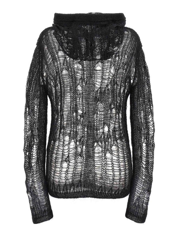 RICK OWENS: crew necks online - Spider Hoodie Hooded Sweater