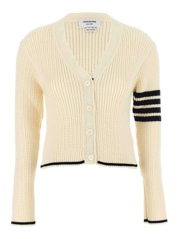 THOM BROWNE: カーディガン - カーディガン - 白