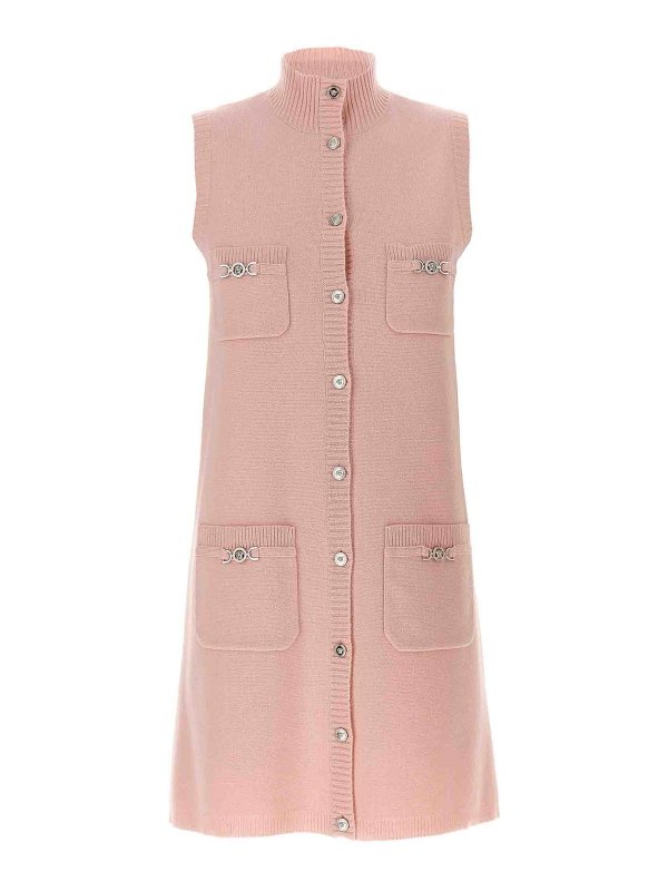 VERSACE: ニーレングスドレス - 膝丈ドレス - ヌードカラー