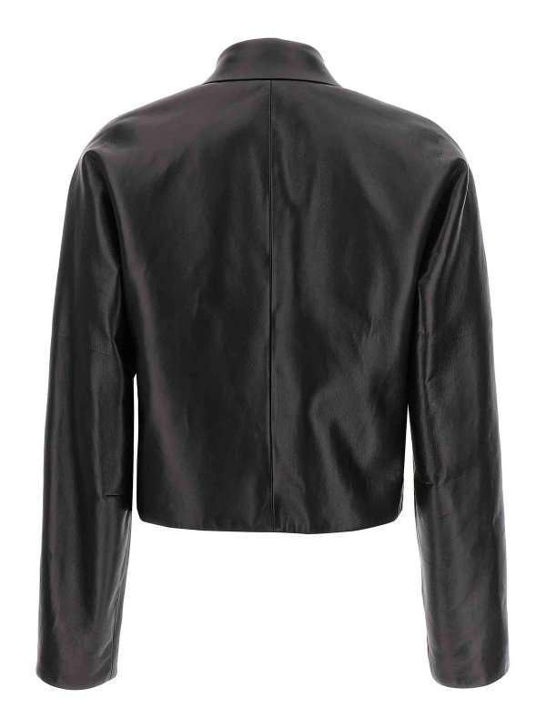 FERRAGAMO: Lederjacken online - Lederjacke - Schwarz