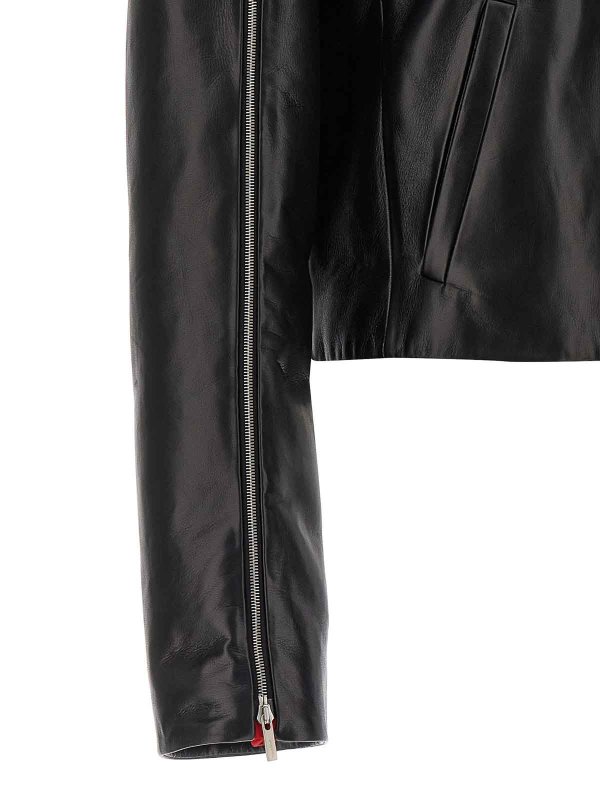 Lederjacke - Schwarz shop online: FERRAGAMO