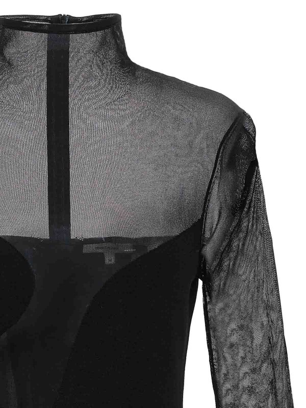 The Best Shops NENSI DOJAKA: short dresses - Fitted Semisheer Dress