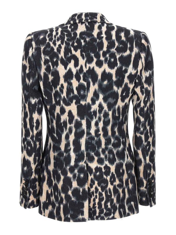 TOM FORD: blazers online - Animal Print Single-Breasted Blazer