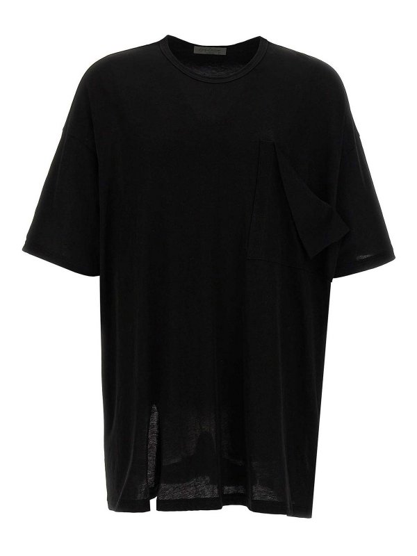 YOHJI YAMAMOTO: t-shirts - Raw Pocket T-Shirt
