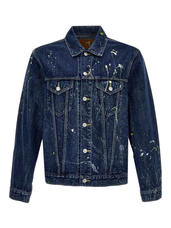 YOHJI YAMAMOTO: Jeansjacken - Jeansjacke - Blau