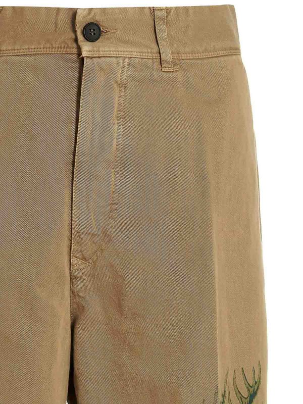 The Best Shops INCOTEX RED: casual trousers - Printed Cotton Trousers