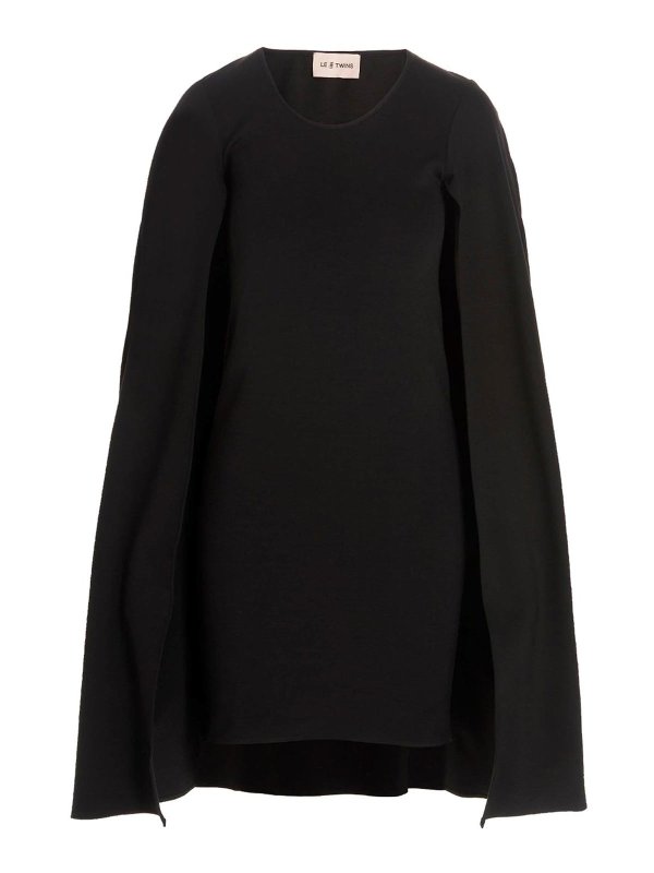 LE TWINS: Knielange Kleider - Knielanges Kleid - Schwarz