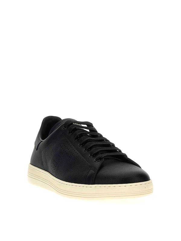 TOM FORD: trainers online - Logo Leather Sneakers