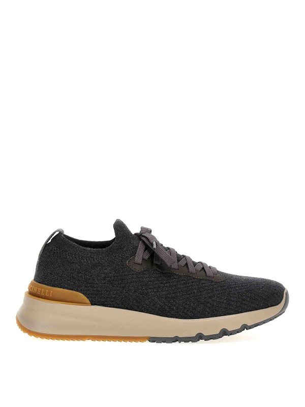 BRUNELLO CUCINELLI: Chaussures de sport - Baskets - Gris