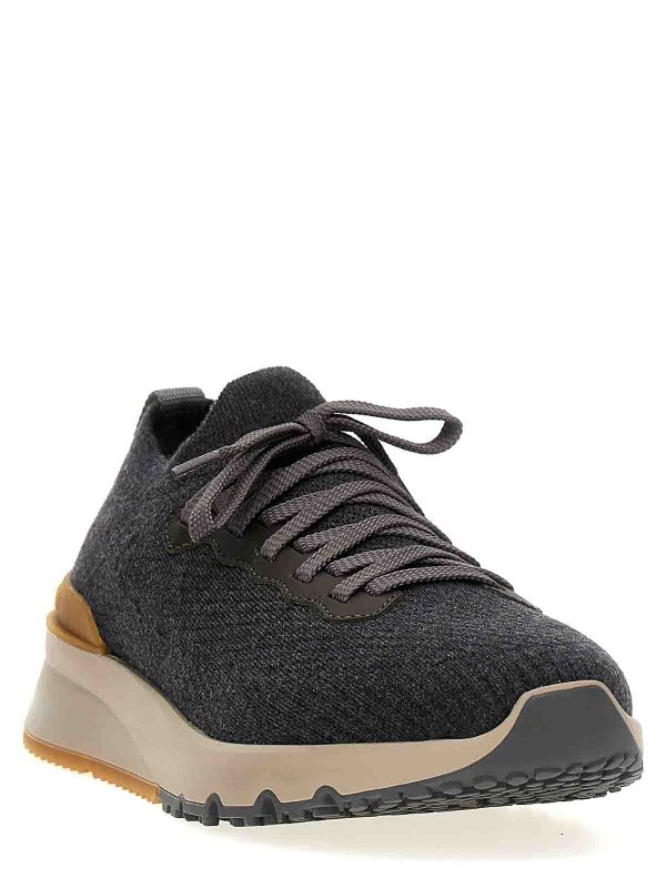 BRUNELLO CUCINELLI: Chaussures de sport online - Baskets - Gris
