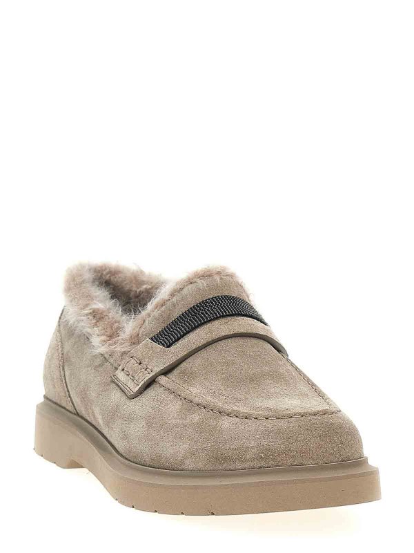 BRUNELLO CUCINELLI: Loafers & Slippers online - Suede Loafers