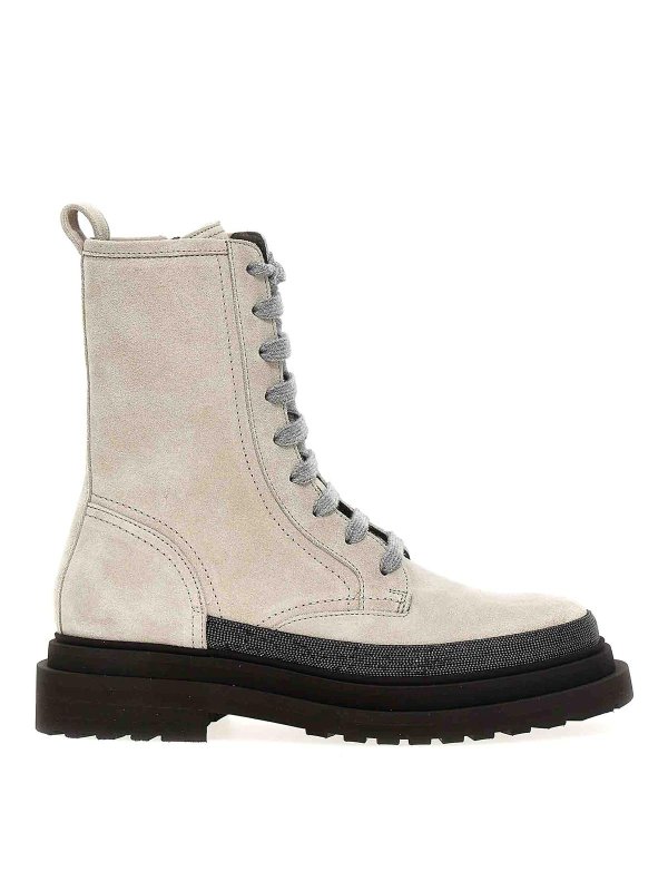 BRUNELLO CUCINELLI: Stiefeletten - Stiefeletten - Grau