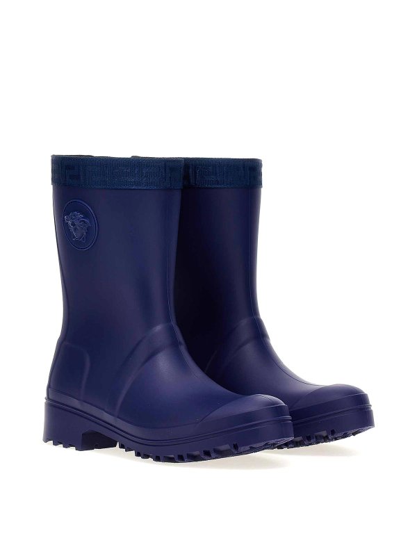 VERSACE YOUNG: ブーツ - ブーツ - ブルー