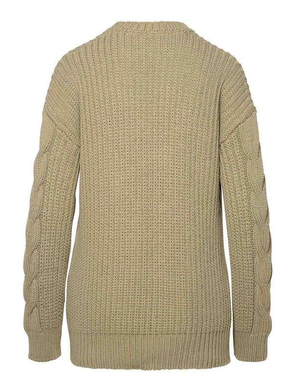 Max Mara: Strickpullover mit Rundhalsausschnitt online - Rundhalspullover - Grün